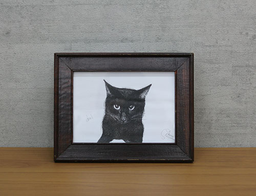 黒猫の絵の写真です。